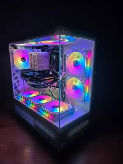 High end White ARGB Gaming PC - Ryzen 5 7500F+Nvidia RTX 5070, View more