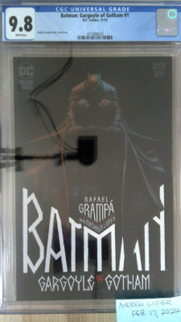 Batman: Gargoyle of Gotham #1 (2023) CGC 9.8 Slab, "A" Cover