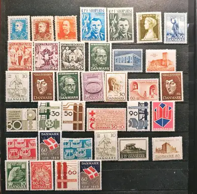 unused postage stamps of Denmark from different periods, View more