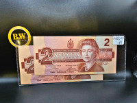1986 Canadian $    2      in 2 Sequencial Banknote