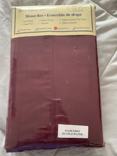 Queen 200 thread count bed sheet set, View more