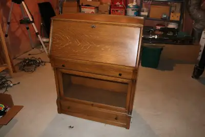 Victorian writing table antique oak, View more