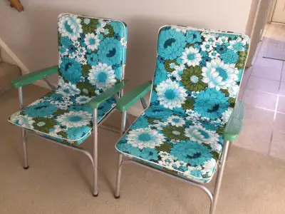 lawn chairs (4) +lounge chair, View more