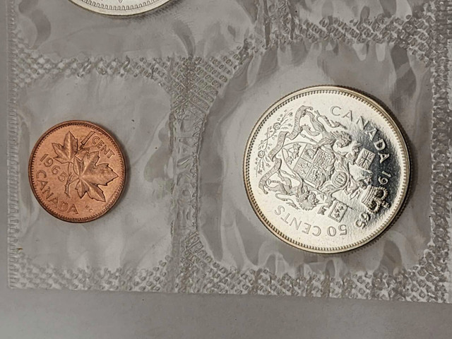 1965 Proof-like Canadian Coins Set Dollar 50 25 10 5  1 Cents dans Art et objets de collection  à Ville de Toronto - Image 4