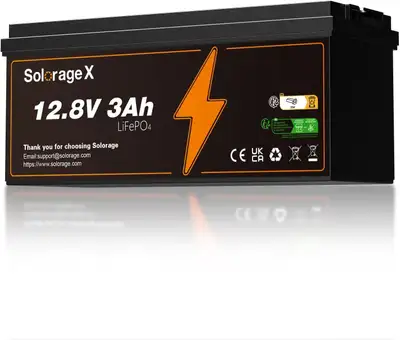 Je parle francais aussi -Selling brand new SolorageX 12V 3Ah LiFePO4 Battery, 2000+ Deep Cycle Batte...