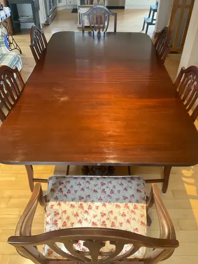 Antique Dining Room Table & Chairs, View more