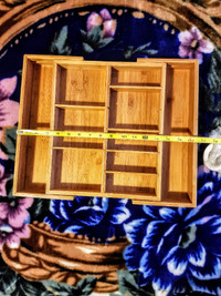 Bamboo Drawer Organizer, Adjustable and Expandeble