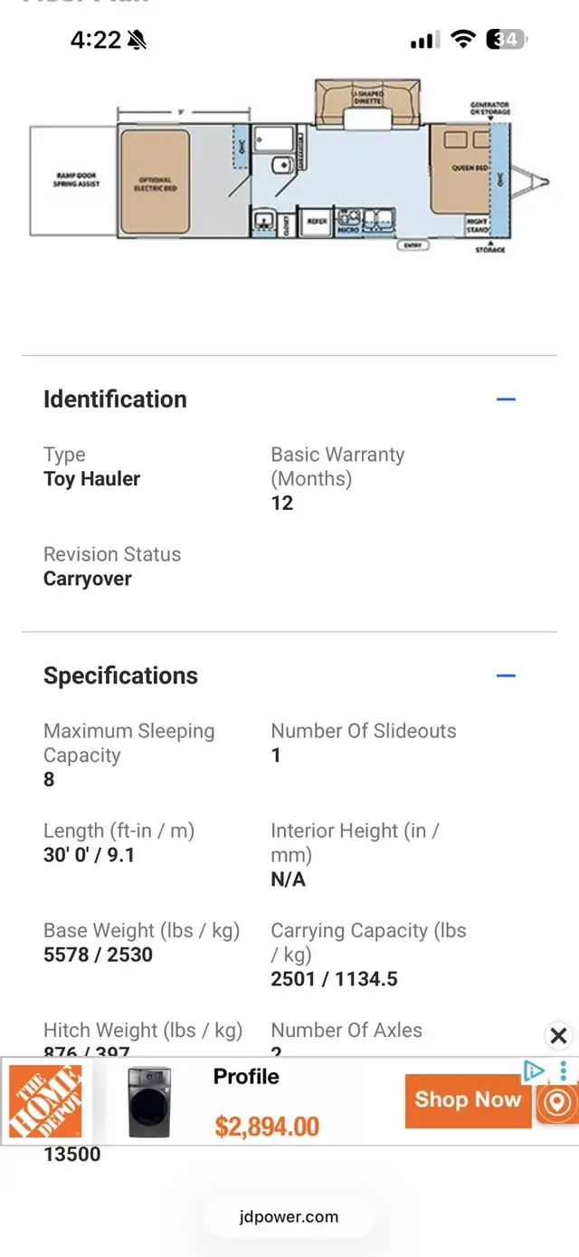 2013 Forest River XLR T27HFS Toy Hauler in Travel Trailers & Campers in Red Deer - Image 9