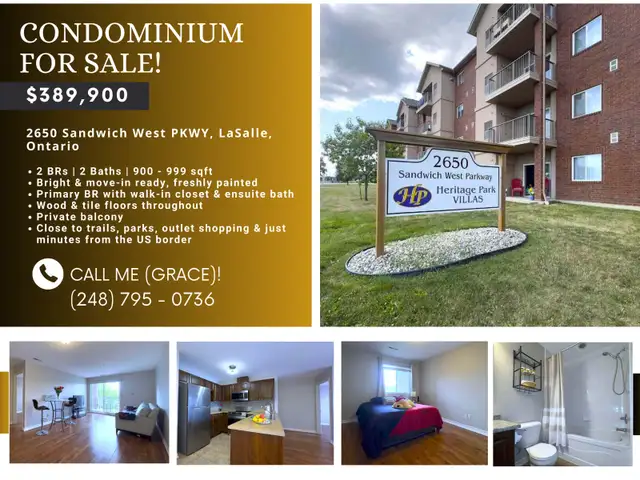 ✨ Bright, Stylish & Move‑In Ready Condominium in LaSalle! ✨63826904986881120
