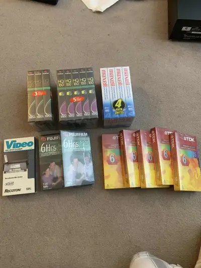 20 VHS Tapes Fujifilm, TDK and Maxell and VHS cleaner New Sealed, View more