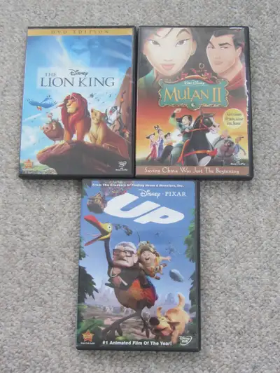 Disney's The Lion King, Mulan II, or Up on DVD, View more