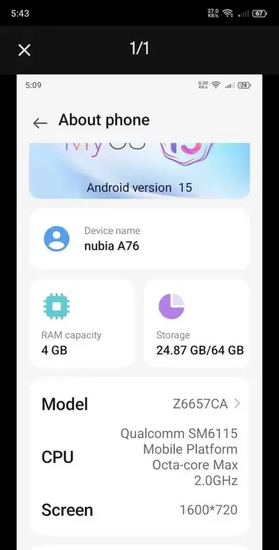 ZTE Nubia A76 screen replacement, View more