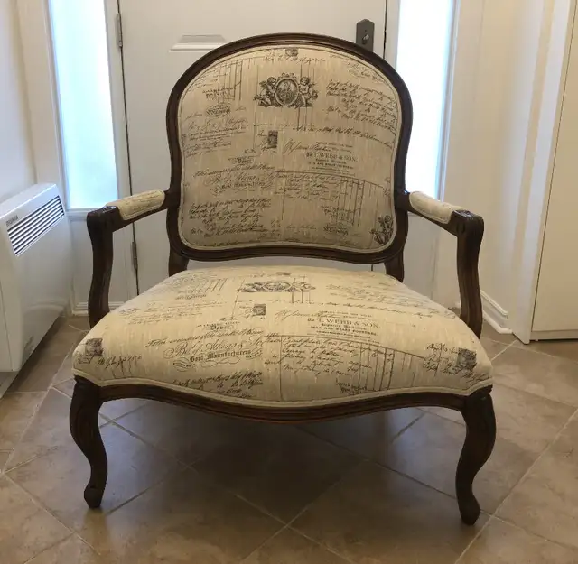 French Style Arm Chair with Ottoman. Made in Canada!62863282162562121