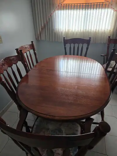 Solid wood kitchen table with chairs, View more
