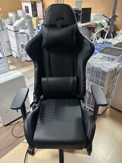 Corsair TC100   Ergonomic Leatherette Gaming Chair  - Black, View more
