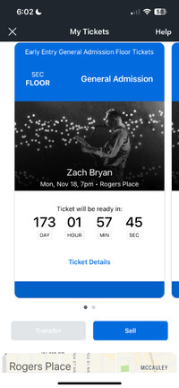 2 FLOOR Tickets to Zach Bryan (Edmonton)