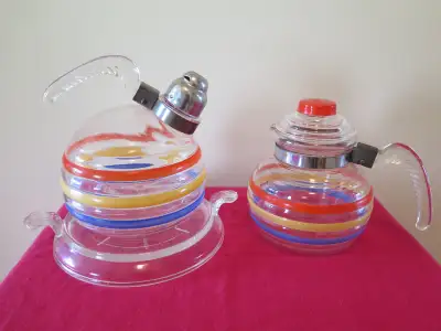 Vintage Glass Teapot and Kettle, View more