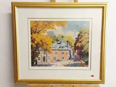 Lithographie St-Gilles "Rue St-Geneviève" 15/200 signée encadrée, View more