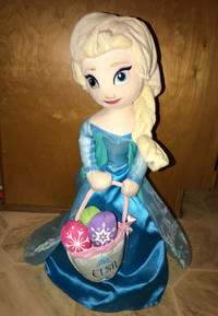 Elsa Frozen Easter Egg Basket Plush Standing Display Toy Disney