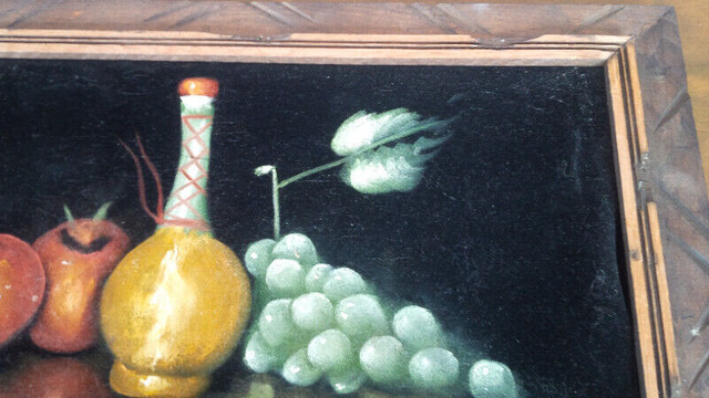 Mexican Original Oil Velvet Painting by Neverez, Still Life in Arts & Collectibles in Stratford - Image 4