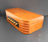 Vintage Art Deco Style Small Wood Jewelry, Trinket, Keepsake box