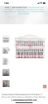 11 Piece Pink and Grey Damask Crib Bedding Set
