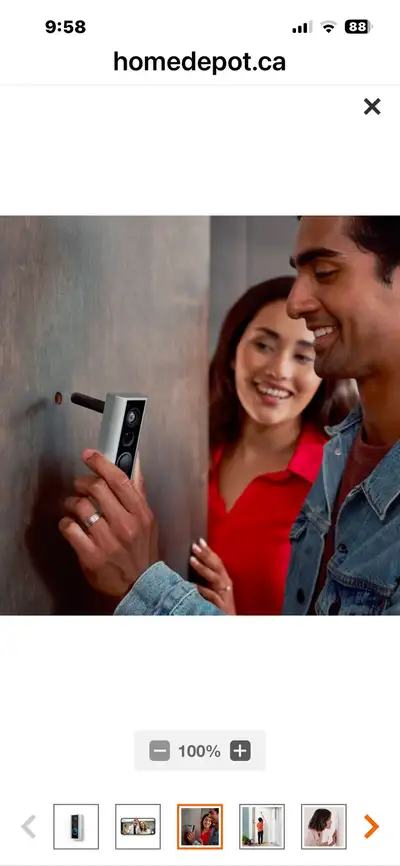 Ring peephole Doorbell and video with original box, View more