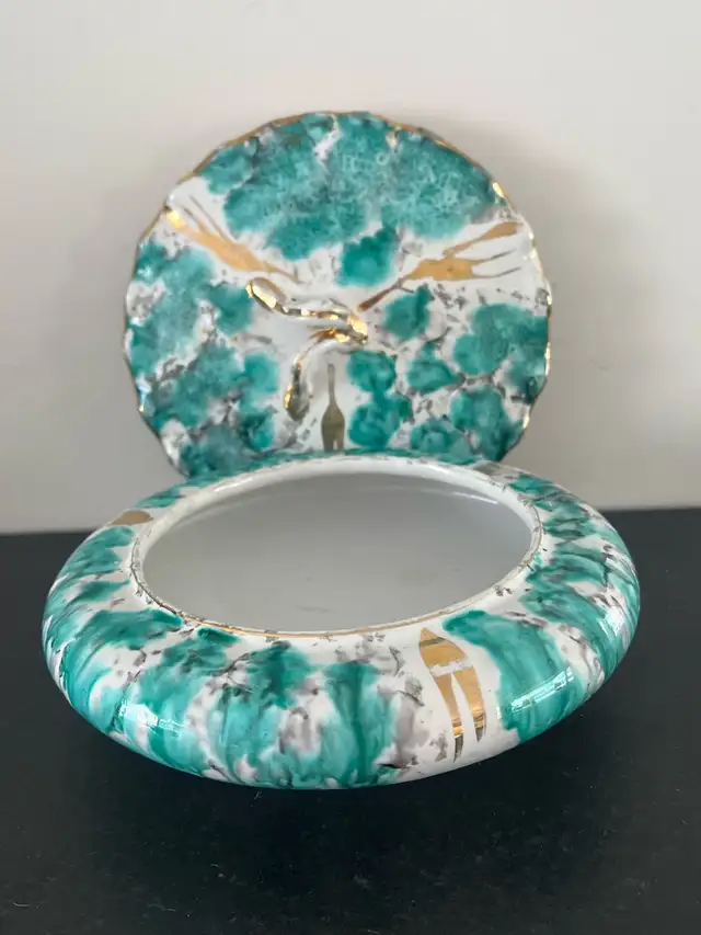 MCM Italian ceramic covered Dish Marbled Glam 50s dans Art et objets de collection dans Région de Mississauga/Peel - Image 6