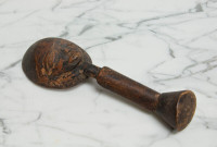 Kulango Pounder Spoon With Carved Bowl - 19th C. - Ashanti Wood