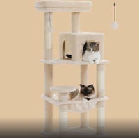 PAWZ Road Beige Multi-Level Indoor Cat Climbing Tree