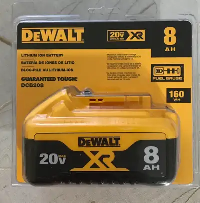 Dewalt 20v 8.0ah battery , View more