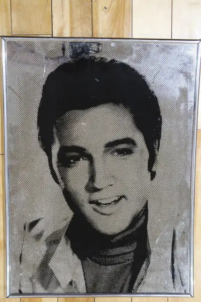 Vintage Elvis Presley Reverse Painted Mirror Wall Art, View more