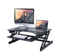  32" Stand Adjustable Height Desk Riser with Easy-Lift Handles