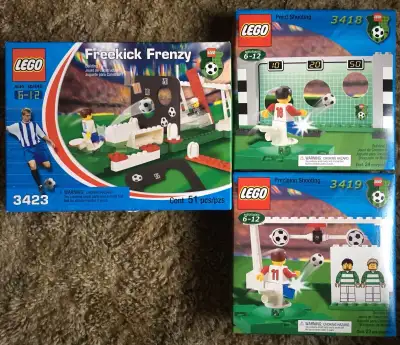 New in box - LEGO soccer sets #3418, 3419, 3423, View more