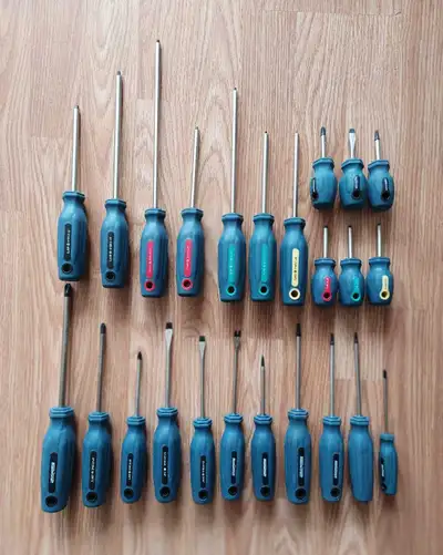 Screwdrivers, Paint Rollers, 10" Pool Brush Head, Sockets, View more