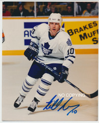 ORIGINAL BILL BERG SIGNED TORONTO MAPLE LEAFS PHOTO 8" x 10"