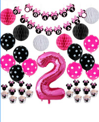 NEW! Minnie Mouse Birthday Decorations