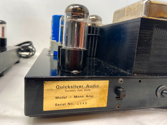 PAIR of Vintage Quicksilver Audio Mono Tube Amps in Pro Audio & Recording Equipment in City of Toronto - Image 3