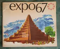 Lot Expo 67 manuel, carte postales book postcards tray