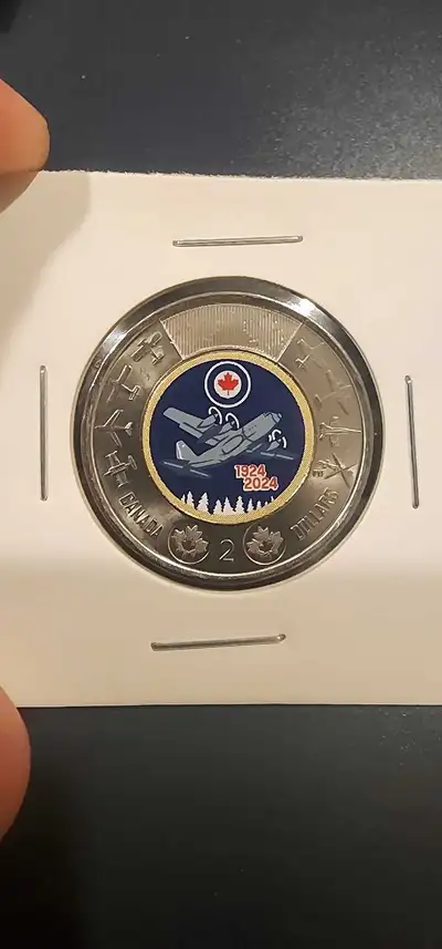 2024 Royal Canadian Air Force $2 toonie colour. From a mint roll, View more