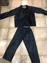 Two piece navy  rain suit