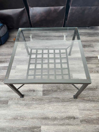 Glass coffee and end tables 