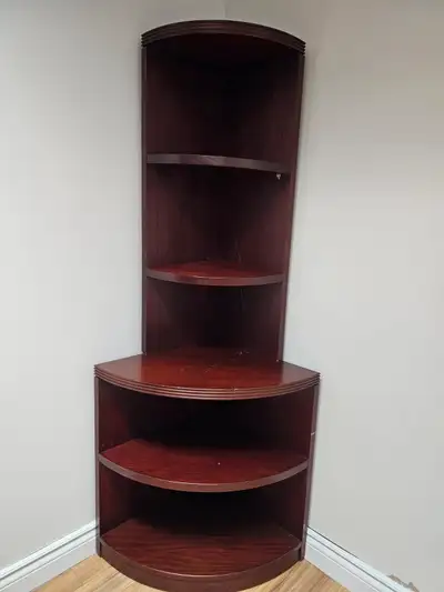 Cherrywood corner bookshelf, View more