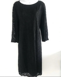 TIANA B. black lace cocktail dress Womens LG/XL