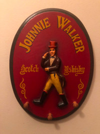 Vintage Johnnie Walker scotch whiskey 3D sign