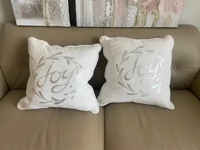 2 Christmas pillows from Homesense BRAND NEW $25 CASH FIRM Bridlewood SW