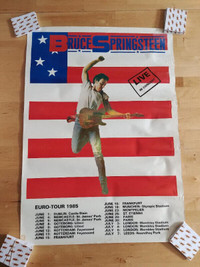 Springsteen original 1985 Euro-tour concert poster