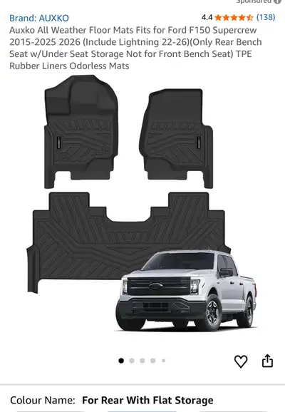 Ford F150 SuperCrew/Lightning Floor Mats, View more