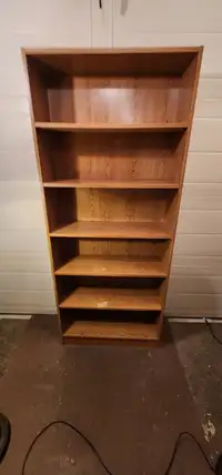 Wood 6 Level Bookcase 28 1/2in x 9 1/2in x 67in Tall