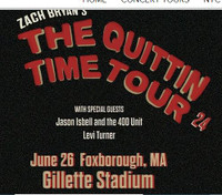 Zach Bryan Concert, Tailgate party, Outlet Shopping June 25-27